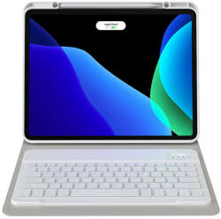 Baseus Brilliance Keyboard Case (ARJK000102) - кожен калъф и безжична блутут клавиатура за iPad Pro 12.9 M2 (2022), iPad Pro 12.9 M1 (2021), iPad Pro 12.9 (2020), iPad Pro 12.9 (2018) (бял)