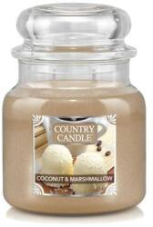 The Country Candle Company Lumânare aromatică, în borcan - Country Candle Coconut & Marshmallow 453 g