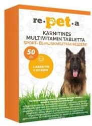 re-pet-a Repeta Karnitines multivitamin tabletta sport- és munkakutyáknak 50db