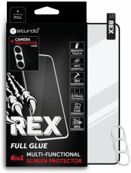 Sturdo Teljes arcvédő üveg + Védőüveg Samsung Galaxy A54 5G kamerához, Sturdo Rex - fekete
