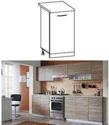 TEMPO KONDELA konyhaszekrény, alsó, sonoma tölgy/fehér, CYRA NEW D 30