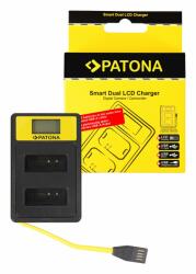 PATONA Canon LP-E12 Dupla Töltő - LPE12 Akkumulátor LCD Utazó Töltő (Charger) (141652)