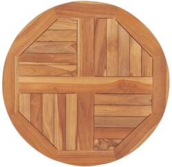 vidaXL Blat de masă, 60 cm, lemn masiv de tec, rotund, 2, 5 cm (48984) - comfy