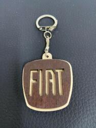 FIAT gravírozott fa kulcstartó 6mm nyírfából új kinézet B (DP-UJFIATB)