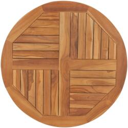 vidaXL Blat de masă rotund, 80 cm, lemn masiv de tec, 2, 5 cm (48986) - comfy