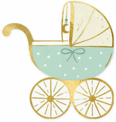 PartyDeco S. r. o Babakocsi szalvéta, kék 20 db/cs