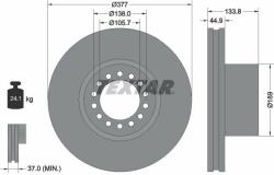 TEXTAR Disc frana TEXTAR 93101400 (93101400) - automobilus