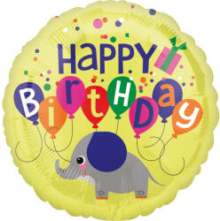 Amscan Happy Birthday fólia lufi elefánt 43cm (DPA4125001)