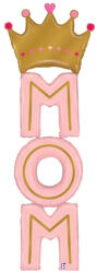 Balloons4party Balon folie Mom Crown mama cu coroana 182 cm