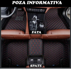 ManiaMagic Covorase auto LUX PIELE 5D VW Tiguan 2007-2017 ( 5D-012 cusatura rosie ) ManiaCars (140818-24)