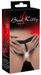  Bad Kitty - szeméremszéthúzó csipeszek derékalsóval - lila-fekete (S-L) (05153290000)