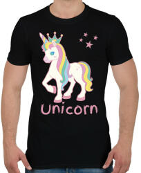 printfashion unicorn - Férfi póló - Fekete (5999008)