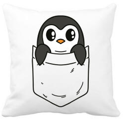 printfashion Pingvin zsebminta - Párnahuzat, Díszpárnahuzat - Fehér (11966401)