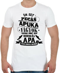 printfashion Pecás apuka - Férfi póló - Fehér (972452)