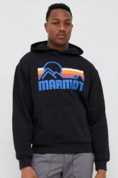 Marmot felső fekete, férfi, nyomott mintás, kapucnis - fekete S