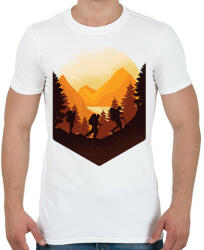 printfashion Hegyi túra - Férfi póló - Fehér (11910744)