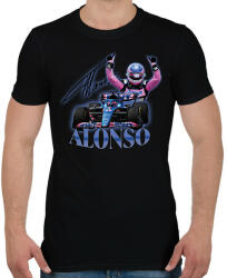 printfashion Alonso F1 - Férfi póló - Fekete (11968560)
