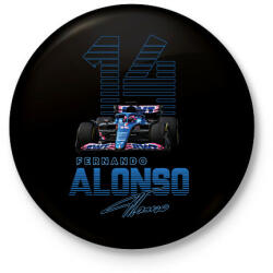 printfashion Fernando Alonso - Kitűző, hűtőmágnes - Fekete (11971578)