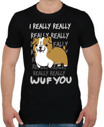 printfashion Angol bulldog - Férfi póló - Fekete (1489035)