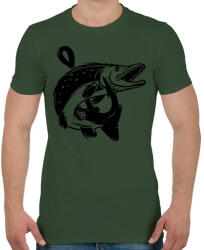 printfashion csuka - Férfi póló - Katonazöld (11902256)