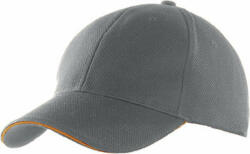 K-UP Uniszex sapka K-UP KP207 Sports Cap -Egy méret, Grey/Orange