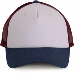 K-UP Uniszex sapka K-UP KP170 Trucker Cap - 5 panels -Egy méret, White/Indigo/Wine