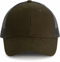 K-UP Uniszex sapka K-UP KP158 Trucker Cap - 6 panels -Egy méret, Dark Khaki/Dark Grey