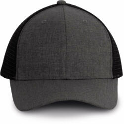 K-UP Uniszex sapka K-UP KP142 Urban Trucker Cap - 6 panels -Egy méret, Steel Grey Heather/Black
