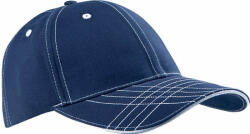 K-UP Uniszex sapka K-UP KP109 6 panels Fashion Cap -Egy méret, Navy/White