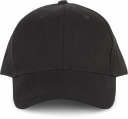 K-UP Uniszex sapka K-UP KP134 6 panels Organic Cotton Cap -Egy méret, Black