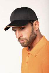 Designed To Work Uniszex sapka Designed To Work WKP145 Oekotex Certified 6 panels Cap With Sandwich peak -Egy méret, Khaki/Light Grey
