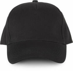 K-UP Uniszex sapka K-UP KP135 5 panels Organic Cotton Cap -Egy méret, Black
