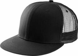 K-UP Uniszex sapka K-UP KP113 Trucker Flat peak Cap - 6 panels -Egy méret, Black