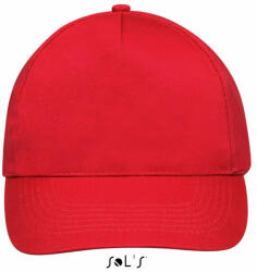 SOL'S Uniszex sapka SOL'S SO88110 Sol'S Sunny - Five panel Cap -Egy méret, Red/White