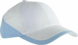 K-UP Uniszex sapka K-UP KP045 Racing - Two-Tone 6 panel Cap -Egy méret, White/Sky Blue
