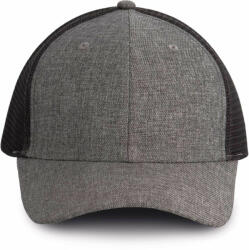 K-UP Uniszex sapka K-UP KP142 Urban Trucker Cap - 6 panels -Egy méret, Silver Heather/Dark Grey
