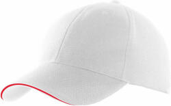 K-UP Uniszex sapka K-UP KP207 Sports Cap -Egy méret, White/Aqua Blue