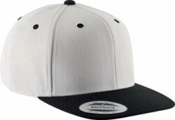 K-UP Uniszex sapka K-UP KP910 Flat peak Cap - 6 panels -Egy méret, White/White