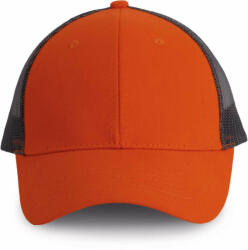 K-UP Uniszex sapka K-UP KP158 Trucker Cap - 6 panels -Egy méret, Spicy Orange/Dark Grey