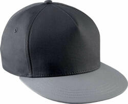 K-UP Uniszex sapka K-UP KP139 Snapback Cap - 5 panels -Egy méret, Dark Grey/Light Grey