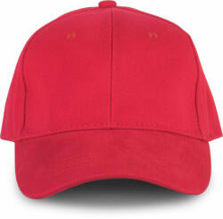 K-UP Uniszex sapka K-UP KP108 Oekotex Certified 6 panel Cap -Egy méret, Red