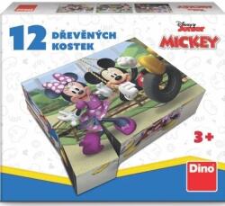 Dino Zaruri din lemn Mickey Mouse - 12 zaruri (DN641389)
