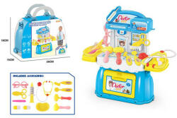 Magic Toys Orvosi készlet kék kinyitható táskában 18x15x26cm MKL539366