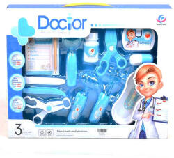 Magic Toys Kék orvosi játékszett ollóval, kórlappal és kiegészítőkkel MKL538277