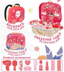 Magic Toys Rózsaszín 2az1-ben fodrász szett gurulós bőröndben kiegészítőkkel MKL439358
