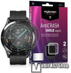 MYSCREEN Protector AntiCrash Shield Edge3D okosóra képernyővédő fólia - Ultra Clear, ÖNREGENERÁLÓ! - 2db, a teljes képernyőt védi - HUAWEI Watch GT 2 46mm / HONOR Magicwatch 2 46mm