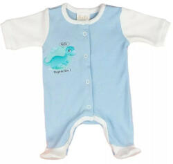  Hosszú ujjú vékony pamut rugdalózó Hello megérkeztem! kék (56)