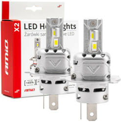 AMiO LED fényszóró izzó H4 6500K X2 sorozat PRÉMIUM (02972)