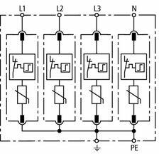 DEHN Túlfeszültség-korlátozó DEHNguard C 4P T2 TN-S 230V/AC 40kA 4M DG M TNS 275 DEHN - 952400 (952400)