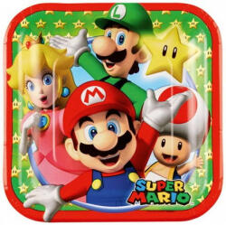Amscan Super Mario papírtányér 8 db-os 18 cm (DPA990153666)